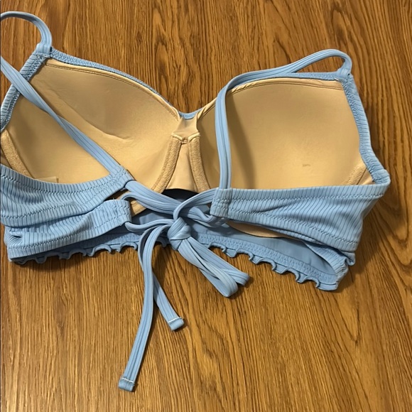Light Blue Ribbed Bralette - Picture 2 of 3